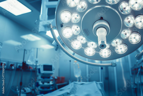 Surgical light in the OR or operating room photo