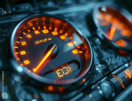 Almost empty fuel gauge in ...