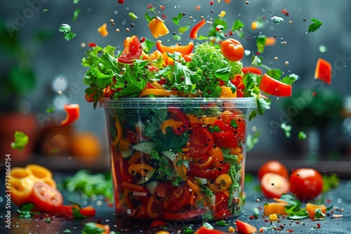food waste concept with fre...
