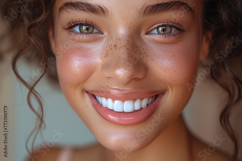 Smiling woman with beautifu...