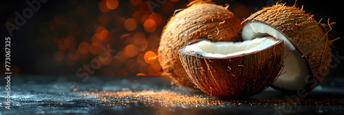 Coconut isolated on alpha background,
Fresh Coconut Fruits 3d image photo