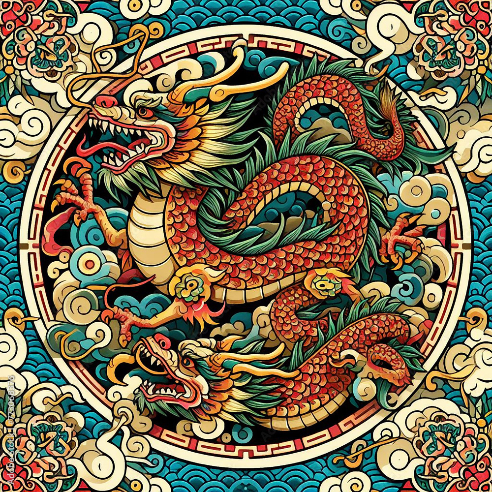 chinese dragon on the wall chinese dragon on the wall