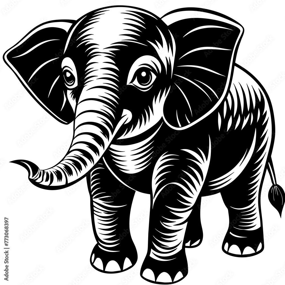 baby-elephants-had-vector-illustration