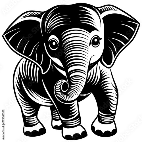 baby-elephants-had-vector-illustration