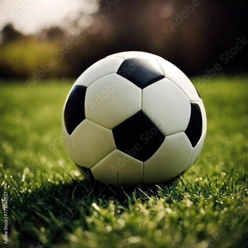 Game On: Classic Soccer Ball on Field