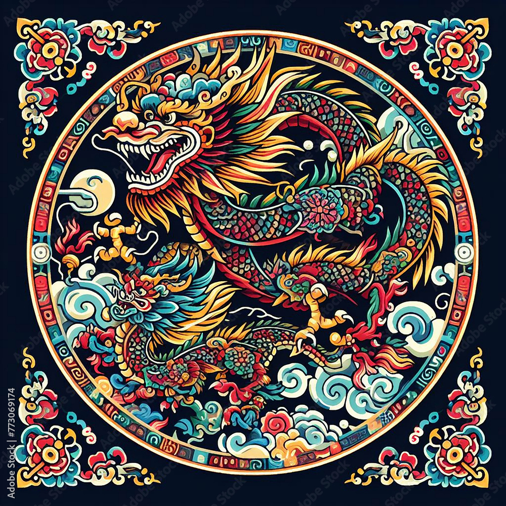chinese dragon on the wall chinese dragon on the wall