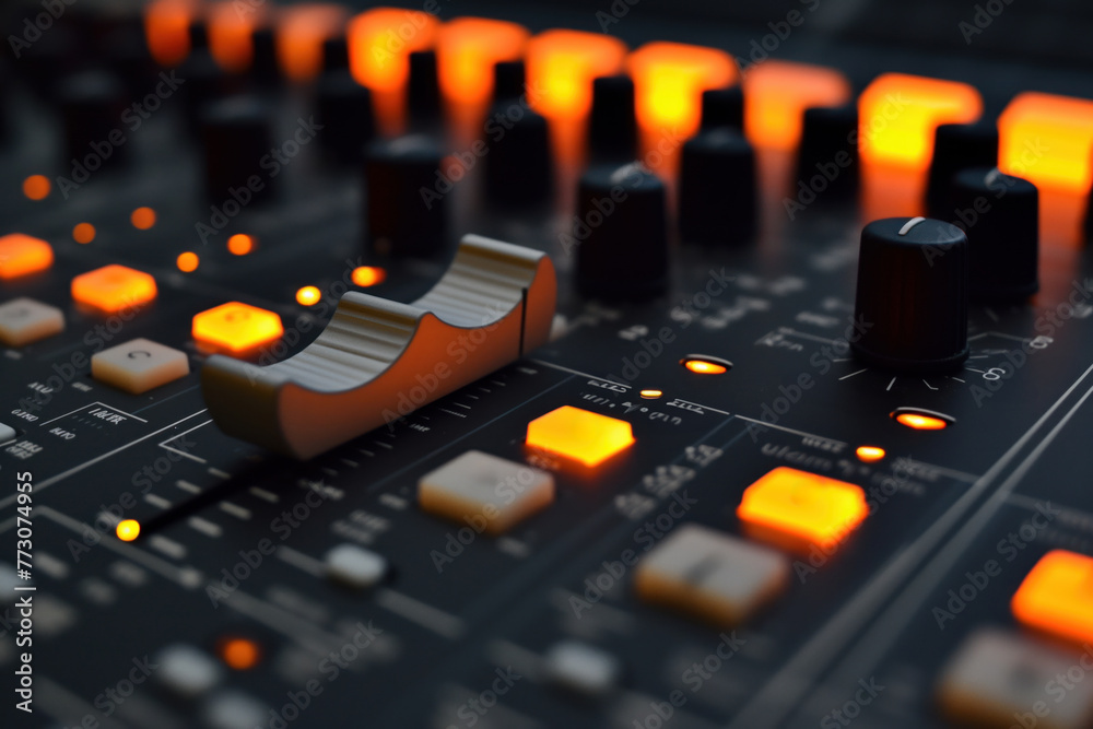 Working of switch controller mixer audio mixing console control AI Generative Working of switch controller mixer audio mixing console control AI Generative