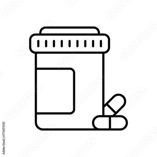 Thin Line Vitamin C vector icon