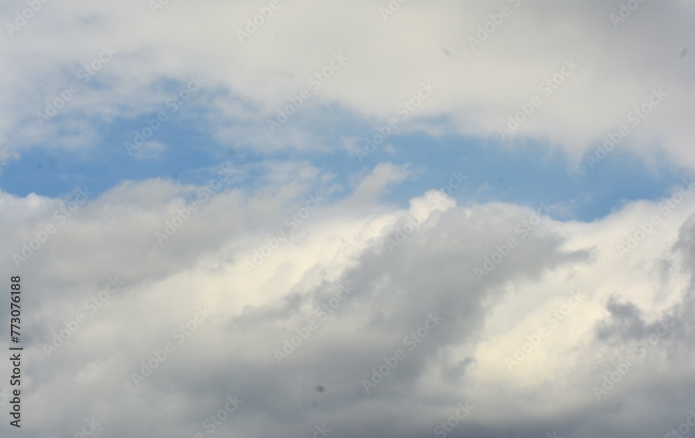 background photo of blue sky and white clouds
