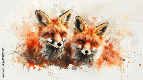 Experience the irresistible cuteness of animals portrayed in watercolor artwork