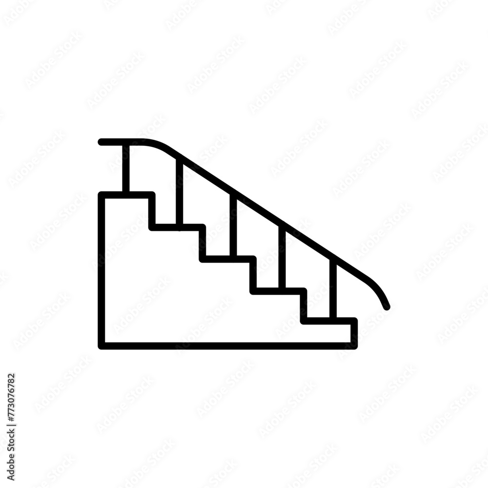 Skateboard ladder outline icons, minimalist vector illustration ,simple transparent graphic element .Isolated on white background Skateboard ladder outline icons, minimalist vector illustration ,simple transparent graphic element .Isolated on white background