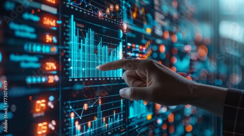 Transform your data analysis with high tech profit charts against futuristic backdrops, providing a visually compelling narrative that enhances understanding and engagement