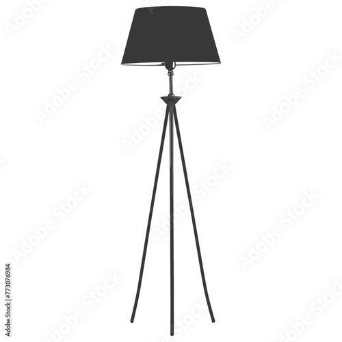 silhouette floor lamp black color only