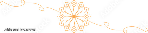 Line art lotus flower