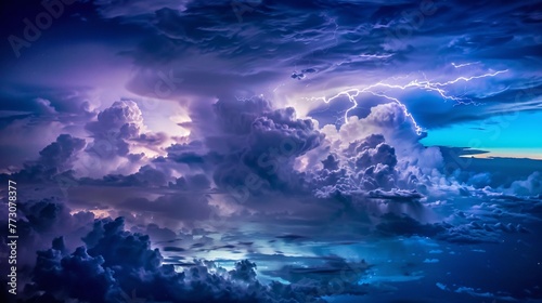 Electrifying Skies A Thunderstorm's Stunning Display Generative AI © Satyam
