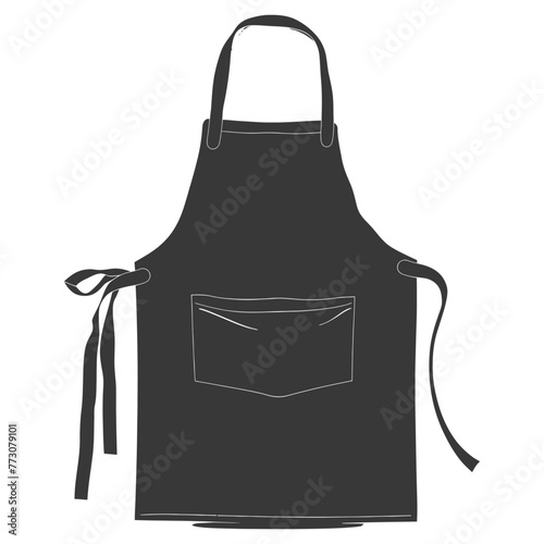 Silhouette apron kitchen equipment black color only