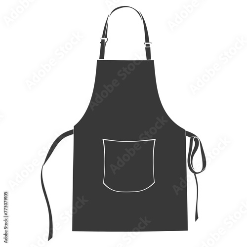 Silhouette apron kitchen equipment black color only