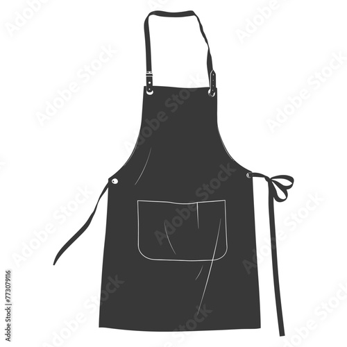Silhouette apron kitchen equipment black color only