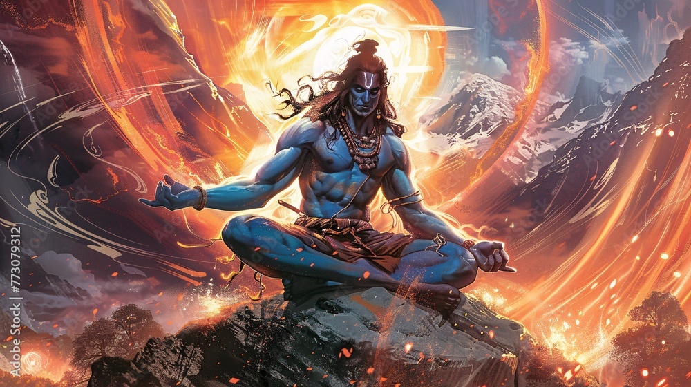 God of the Month Lord Shiva's Enlightened Journey Generative AI