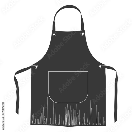 Silhouette apron kitchen equipment black color only