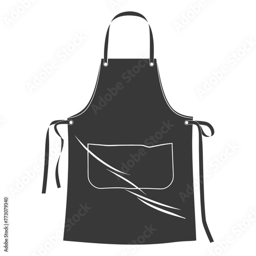 Silhouette apron kitchen equipment black color only