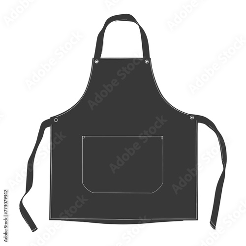 Silhouette apron kitchen equipment black color only