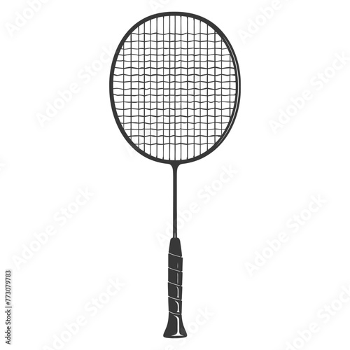 silhouette badminton racket black color only