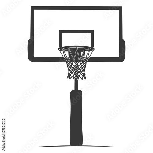 silhouette basketball ground hoop black color only © NikahGeh