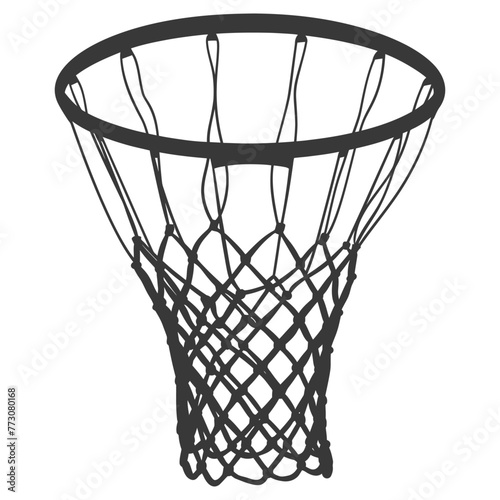 silhouette basketball hoop black color only