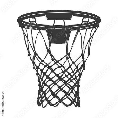 silhouette basketball hoop black color only