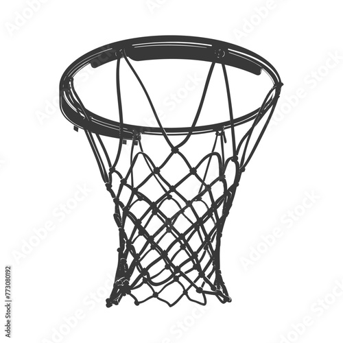 silhouette basketball hoop black color only