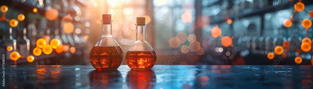 Capture the essence of chemistry through a visually stunning rack focus view image Let the elements harmonize and stand out in your promotional material Capture the essence of chemistry through a visually stunning rack focus view image Let the elements harmonize and stand out in your promotional material