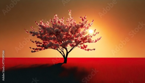 tree in the sunset wallpaper national landscape sky vector art background blood, Cherry Blossom, minimalism, Photoshop, red, sun, sunset, HD wallpaper © Bilal
