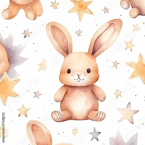 cute bunny confetti pattern