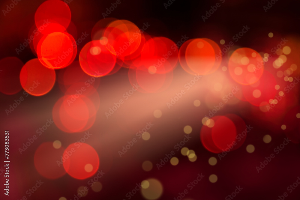 Blurry background image of defocused red abstract city street lights at night Blurry background image of defocused red abstract city street lights at night