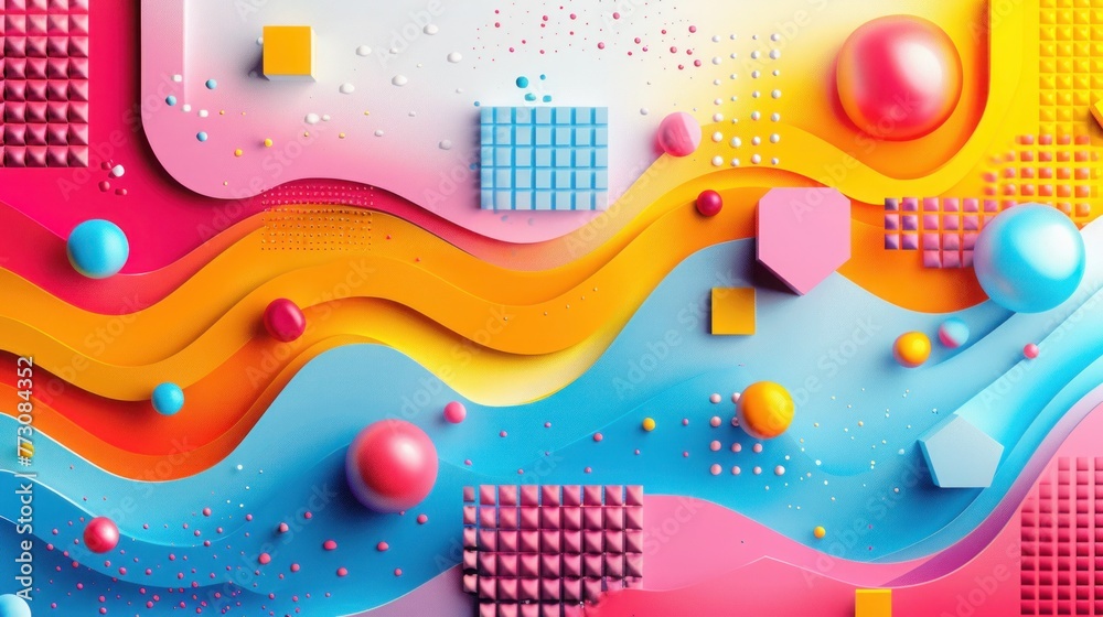 Background that combines retro risograph aesthetics with abstract art. Vivid colors.
