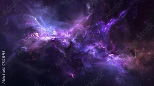 Purple Nebula in Space A Stunning View of the Universe Generative AI © Satyam