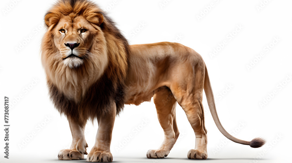 Obraz premium Lion, isolated on white background