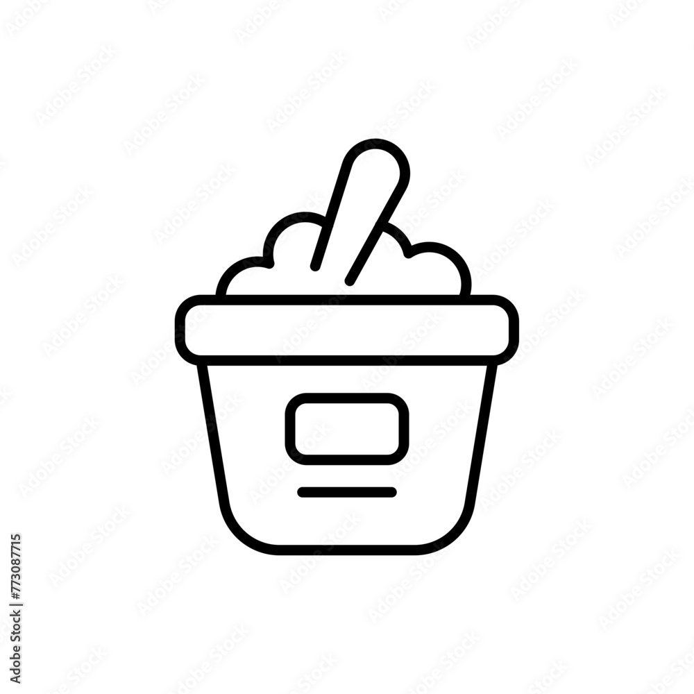 Yogurt outline icons, minimalist vector illustration ,simple transparent graphic element .Isolated on white background Yogurt outline icons, minimalist vector illustration ,simple transparent graphic element .Isolated on white background