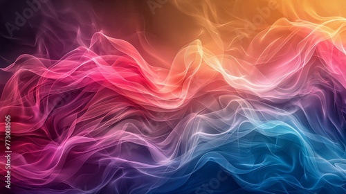 Color grain abstract, the retro glow of flowing gradients