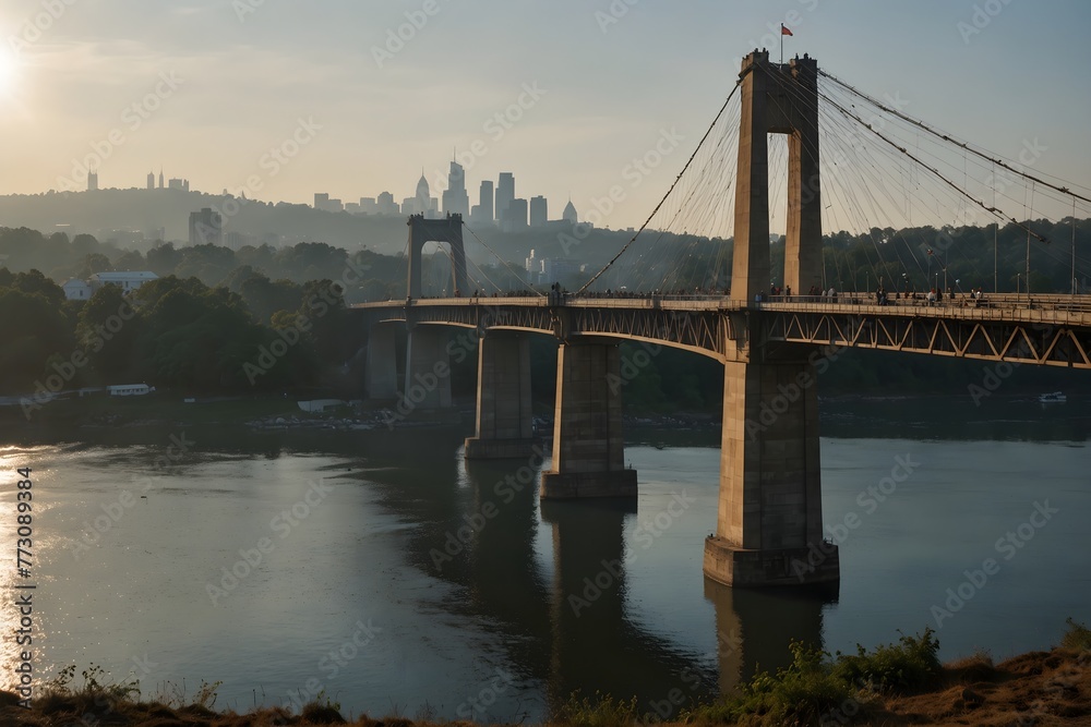 Naklejka premium Bridge Building: Dialogue Across Divides