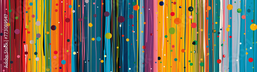 Colorful Abstract Stripes and Dots Background