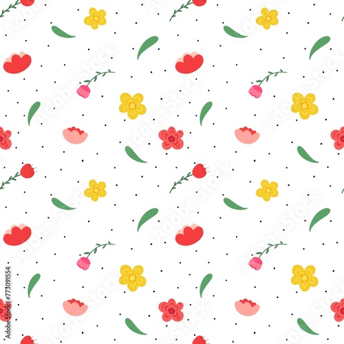 Foto Seamless pattern flower reprint textile
