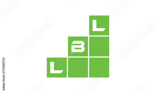LBL initial letter financial logo design vector template. economics, growth, meter, range, profit, loan, graph, finance, benefits, economic, increase, arrow up, grade, grew up, topper, company, scale photo