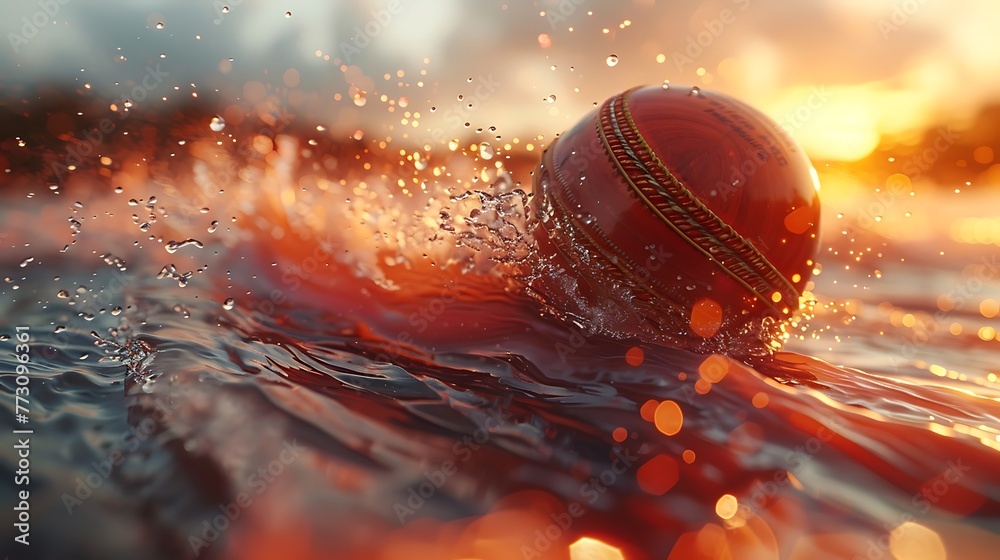 Get lost in the mesmerizing patterns of a cricket ball's seam, where precision meets unpredictability in a dance of spin and swing.