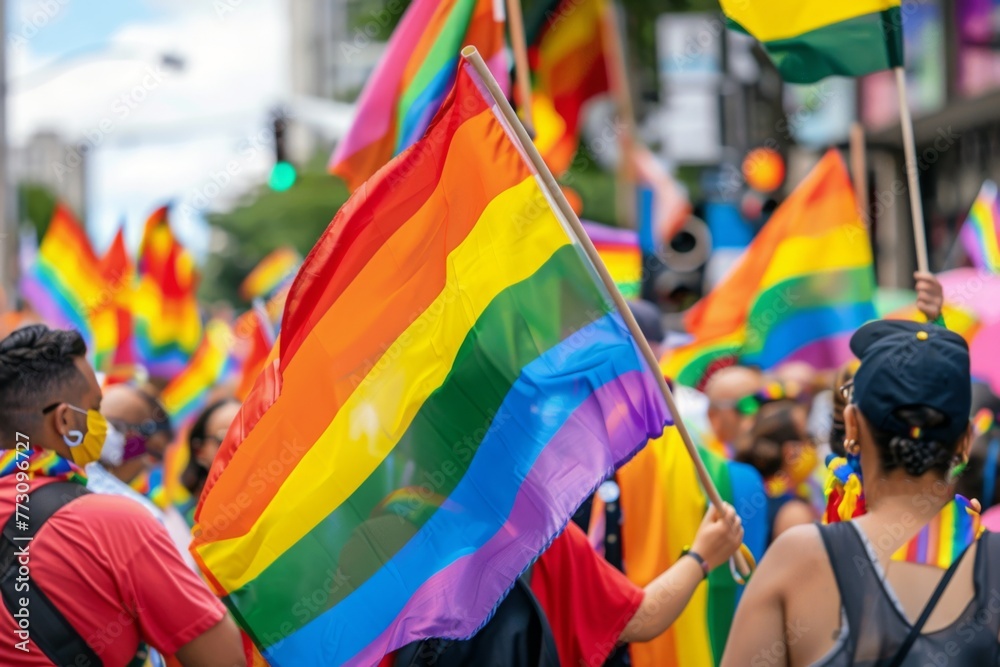 The act of raising the flag was a symbolic gesture of defiance and pride against discrimination