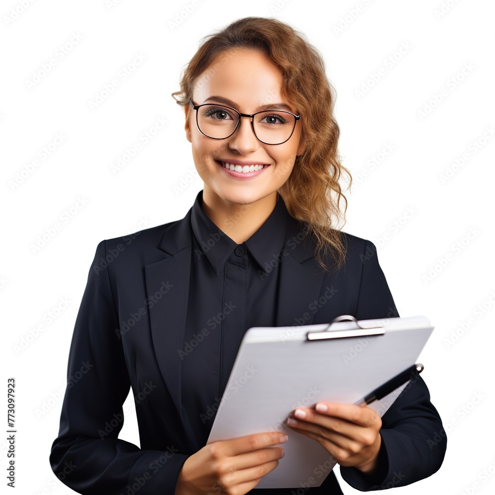 business woman with clipboard