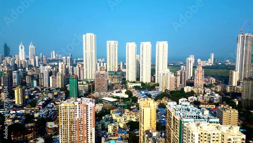 Aerial view of Mumbai City 