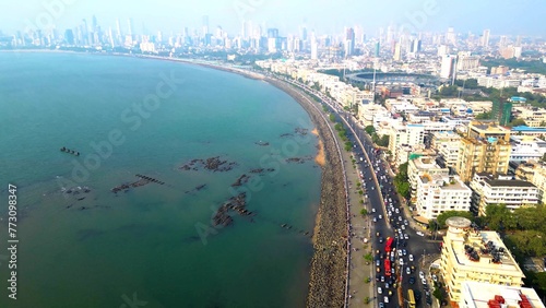 Aerial view of Mumbai City 