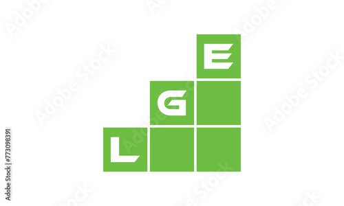 LGE initial letter financial logo design vector template. economics, growth, meter, range, profit, loan, graph, finance, benefits, economic, increase, arrow up, grade, grew up, topper, company, scale photo